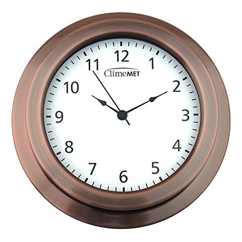 ClimeMET CM4301 Quartz Classic Wall Clock - from The ClimeMET Weather Dial Range (Rose Copper) Cover