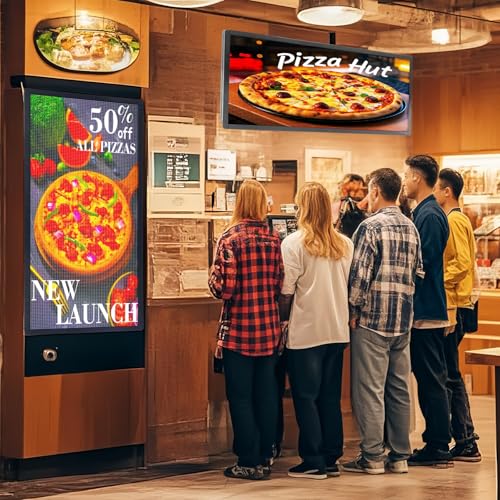 Image of P3 Led Scrolling Programmable Signs, 320x128px High Resolution Digital LED Signage Displays, WIFI & USB Control Electronic Message Board Business Advertising Sign, Support Text /Image /Video 40 inchx18 inch