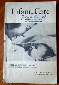 Paperback Infant Care Federal Security Agency Social Security Administration Children's Bureau Publication No. 8 Book