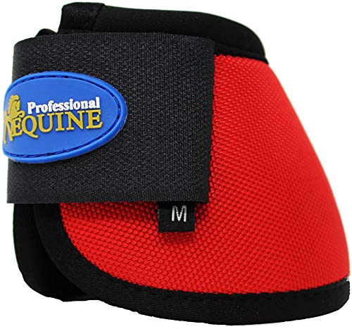 Horse Large Ballistic Overreach No-Turn Bell Boots Red 4109RD-L