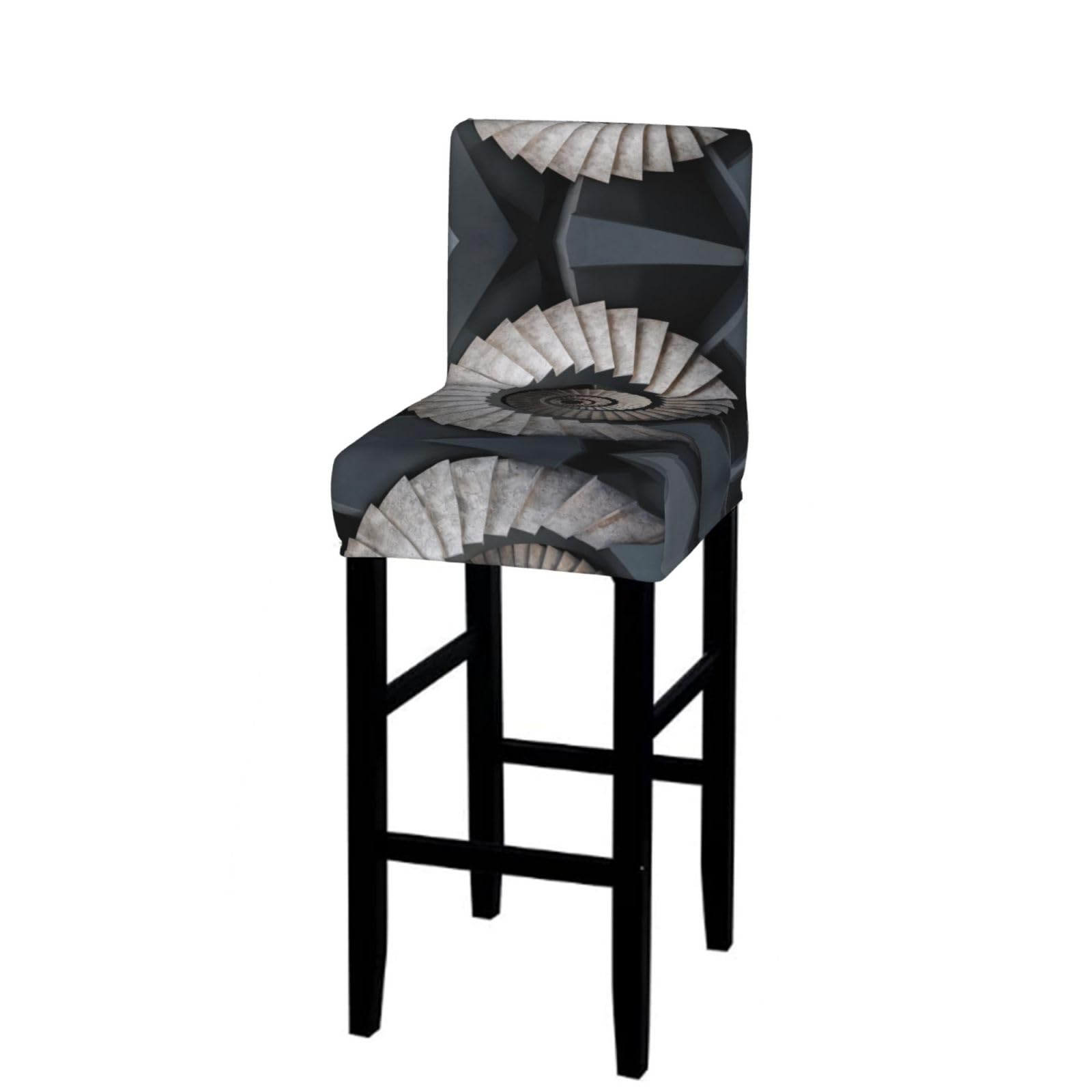 Spiral staircase Bar Stool Cover-Stretchy Chair Slipcover for Kitchen