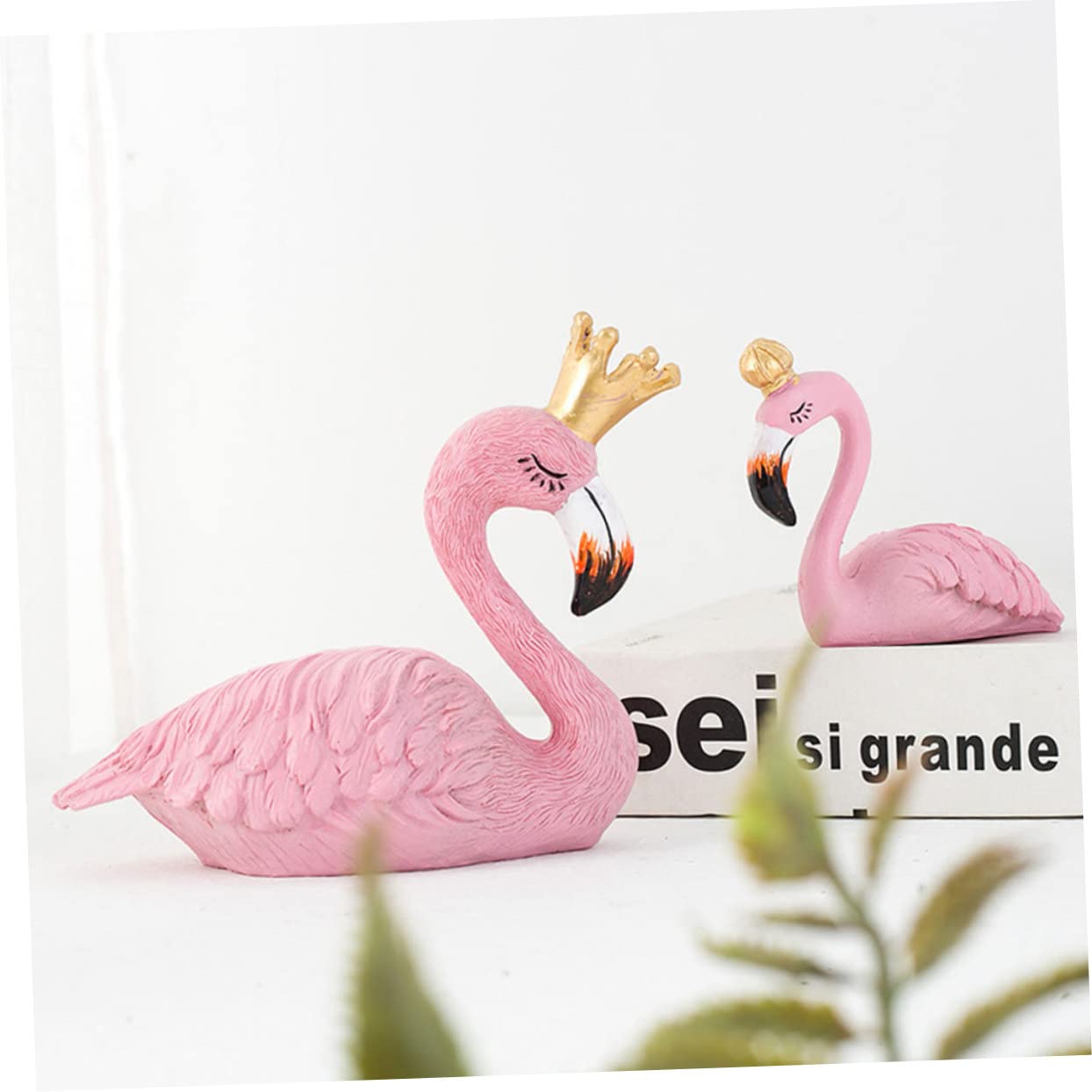 Toyvian Statua Fenicottero Rosa in Resina 2pezzi, Decorazioni