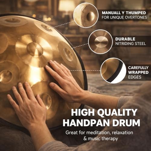 Handpan Drum 440Hz 9 Notas Gold miniatura 6