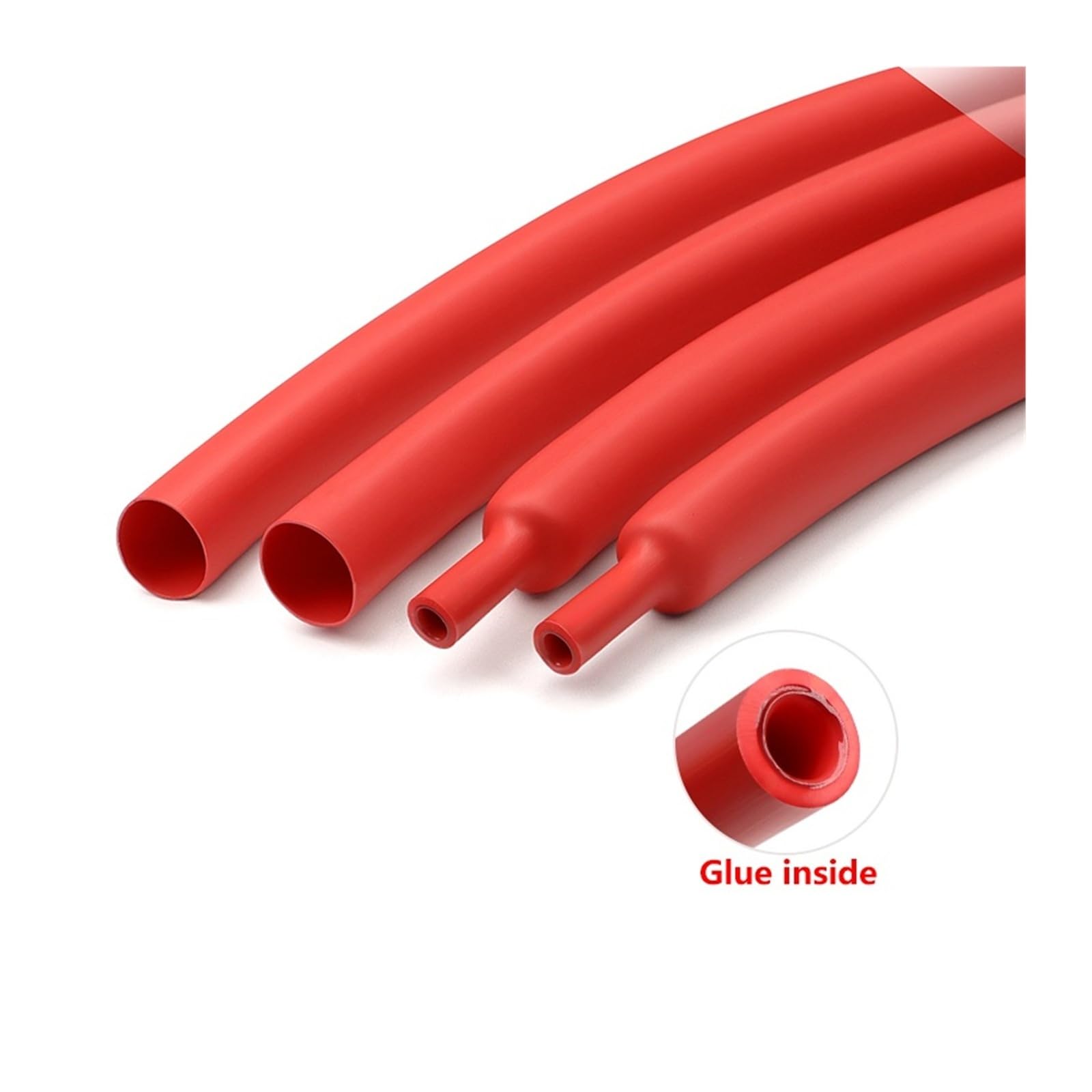Tubo termorestringente 2M 3:1 con colla diametro 19,1~39mm rosso(Diameter 30mm)