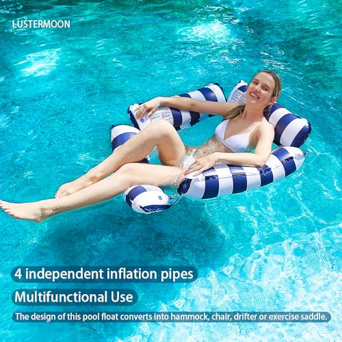 Matelas gonflable piscine type hamac flottant pour éviter la chaleur x3 - 2