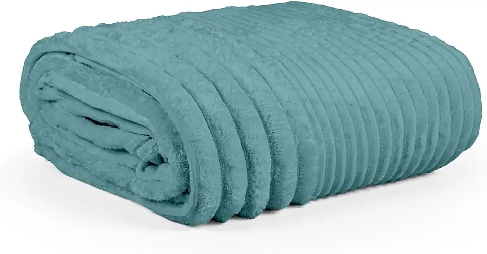 Cobertor Grosso Toque Aveludado Ultra Soft 280grs 3D Relevo Manta Macio e Quente (Casal, Toronto Verde)