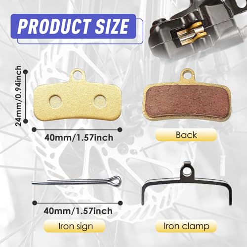 Image of 6 Packs Replacement Genuine Front and Rear Basin Brake Pads for Sur Ron Light Bee X /S, Talaria Sting MX3 R /MX4 and Segway X160 /X260, Electric Off-Road Bike Replacements