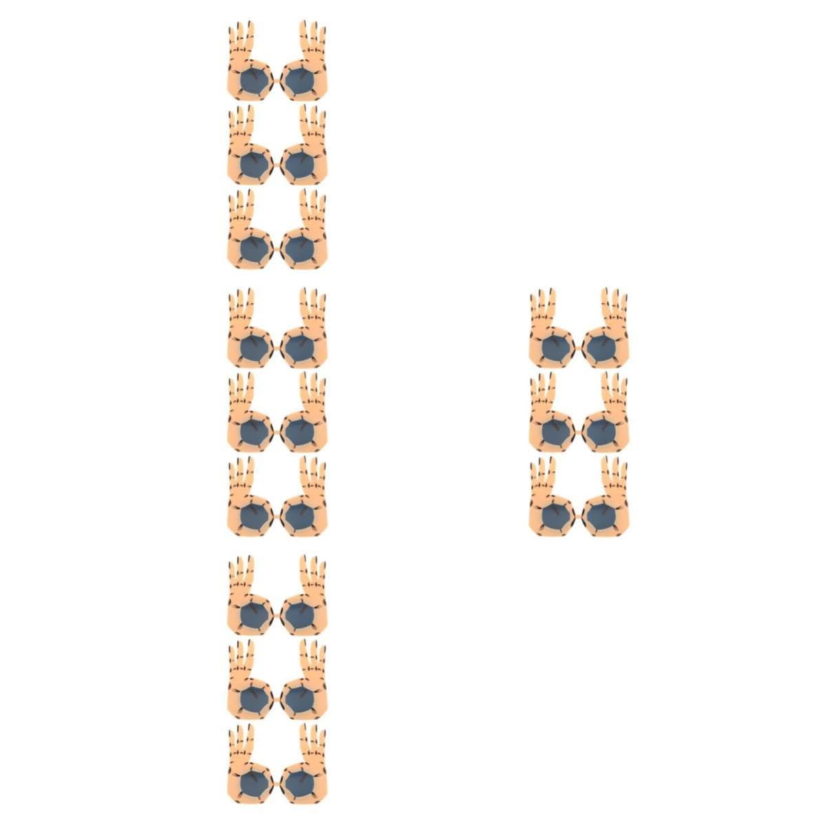 Healvian 12 Stück Beige Partybrille aus Kunststoff mit Leichter und Stabiler Ok Handform Verspielte Kostümbrille für Silvester und Lustige Partys als Foto Requisite