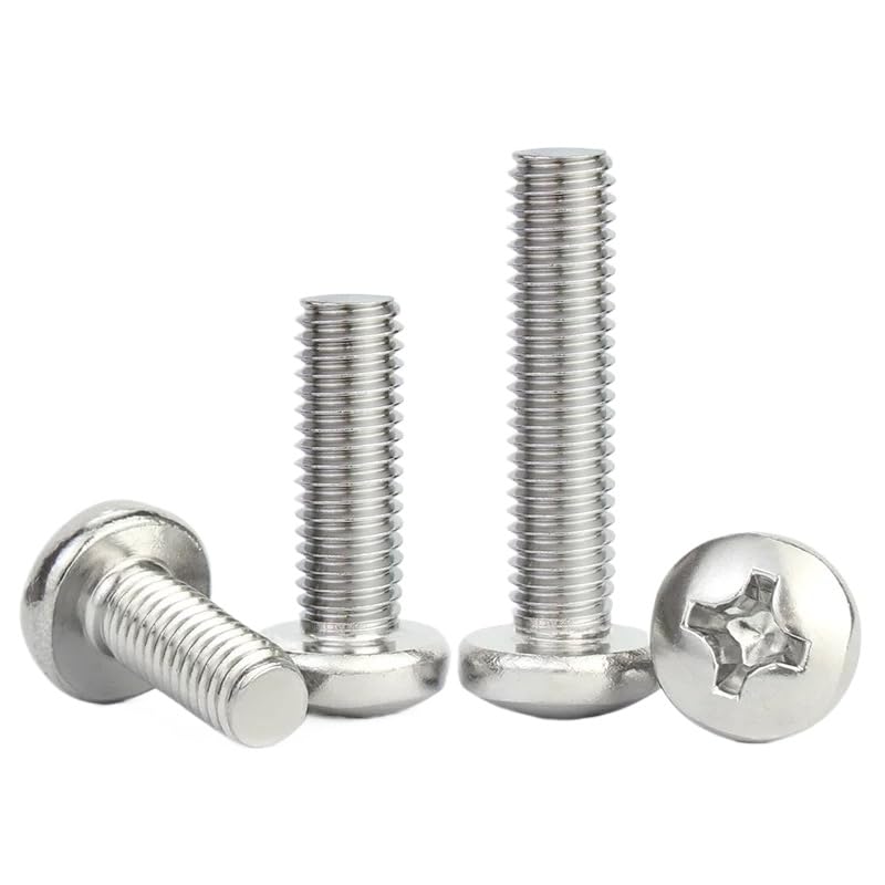 SS304 Stainless Steel Phillips Cross Pan Head Screws Machine Screws 2# 3# 4# 6# 8# (500,UNC 2#-56 x 1/2)