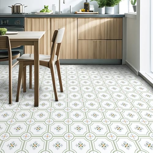 Vinylboden Selbstklebend PVC Bodenbelag Selbstklebende Vinyl-Fliesen Wasserdicht Verschleißfest Bodenfliesen für Küche Badezimmer Wohnzimmer Schlafzimmer 20x20cm 20 Stück