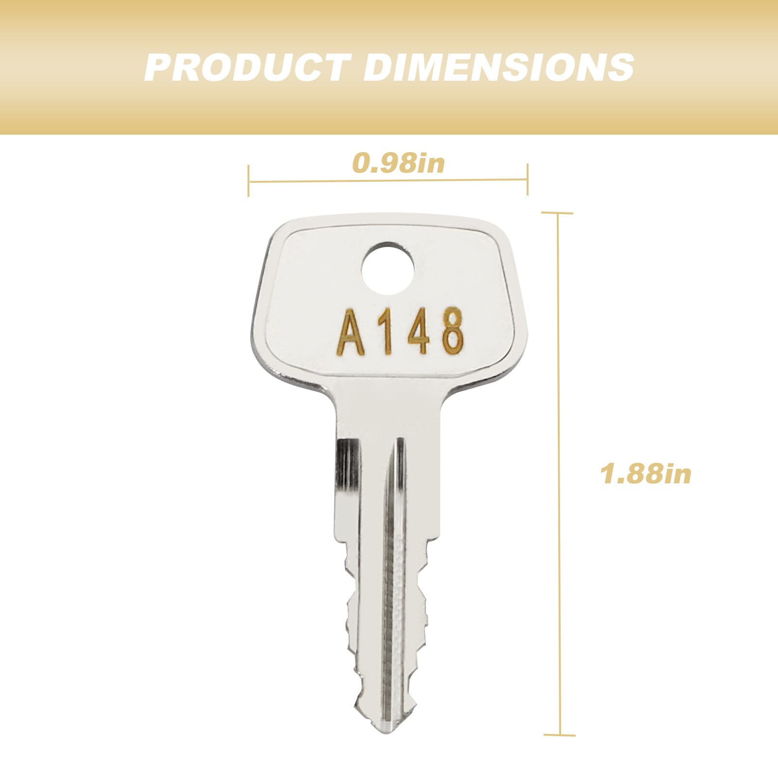 A148 SKS roof Rack Key,Replacement Keys for Yakima SKS Roof Racks,Crossbars,Carriers.(Code A148)