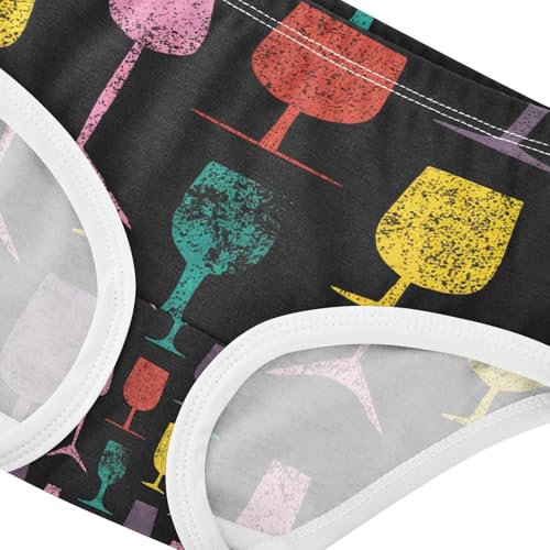 Colorful Wine Glasses Toddler Girls's Underwear 2T 202c12604