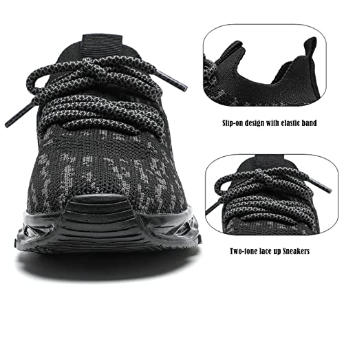 Dadawen Boys Girls Sneakers Kids Lightweight Breathable Tennis Athletic Running Shoes For Toddler/Little Kid/Big Kid Black Us Size 7 M Toddler #TOP3