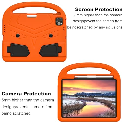 Coque iPad Pro 11 M4 étui protection rigide orange pour tablette 2024
