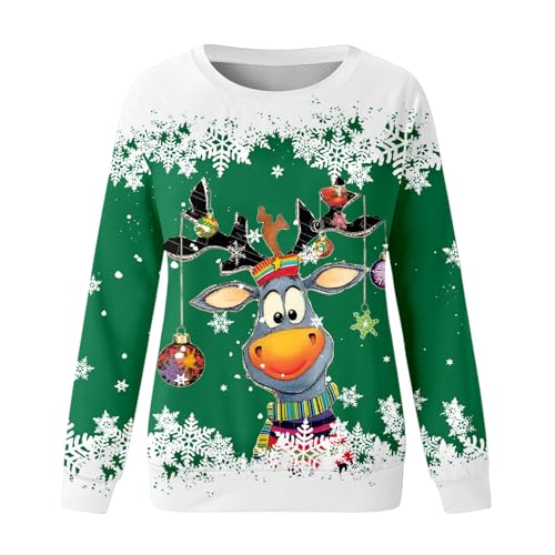 Christmas Shirts for Boys Girls Tree Sequin Crewneck Long Length Sleeve Sweatshirts Fashion Fall Winter Outfits3