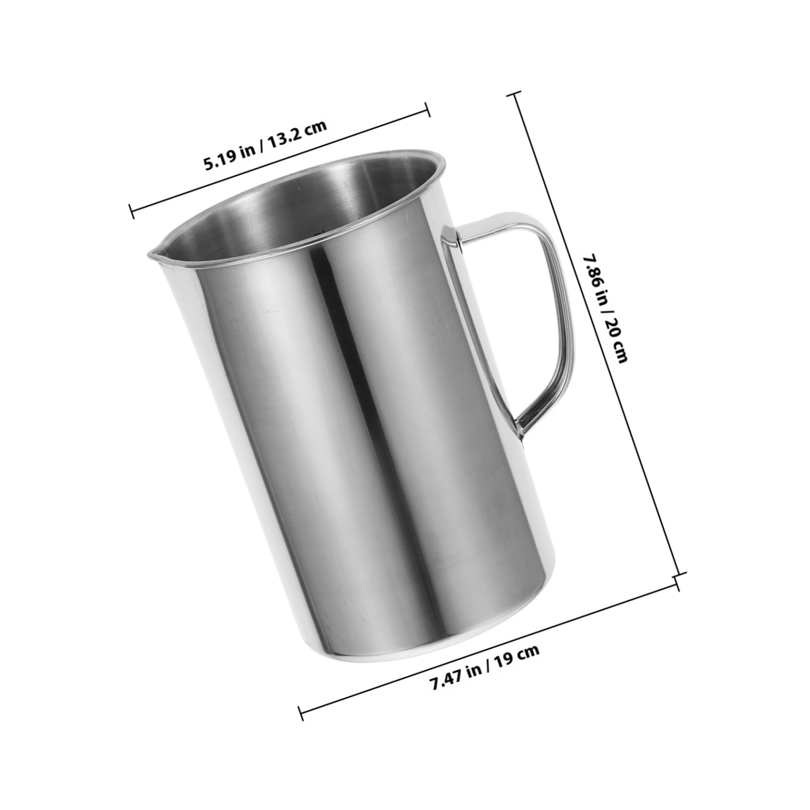 Misurino con Marcature Precise Graduato da 2000 Ml in Acciaio Inossidabile e Design Antigoccia per Esperimenti Scientifici e Uso Laboratoriale