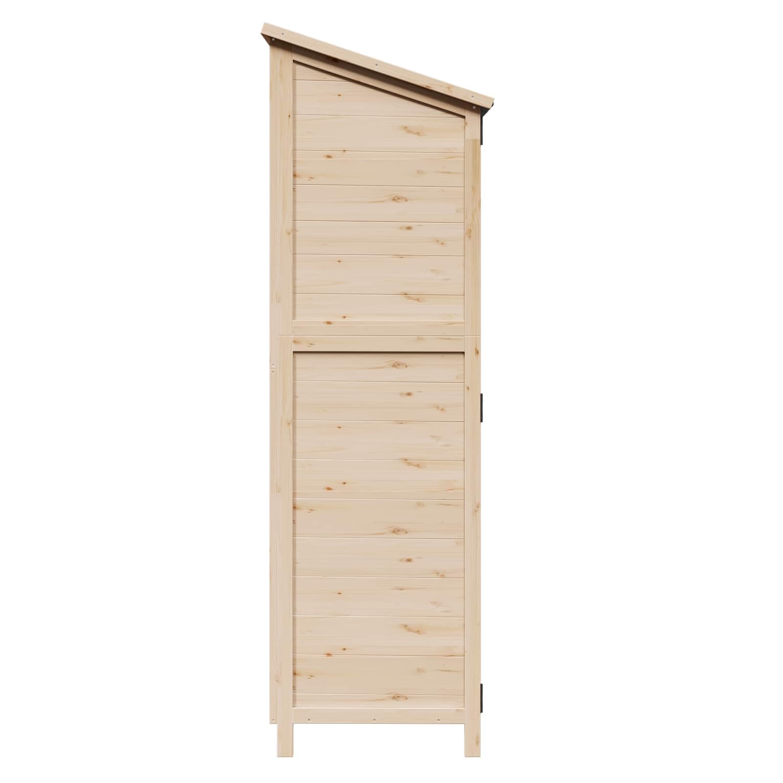 Gartenschuppen aus Fichtenholz 59,5 x 56 x 176,5 cm mit Asphaltdach für den Außenbereich