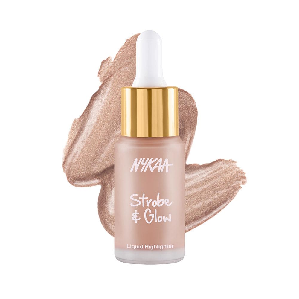 Nykaa Strobe & Glow Liquid Highlighter - Glazed Bronze(20ml)-image-29