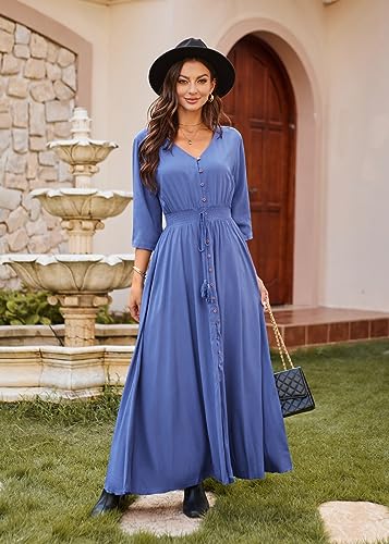 Image of Casual Summer Dresses for Women 2026 Maxi Dress Flowy Bohemian Beach Party