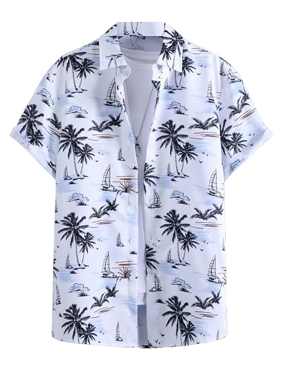 le pery Men's Cotton Blend Printed Stitched Half Sleeve Regular Fit Shirt-picture-10