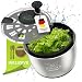 Produktbild KüchenEngel Salatschleuder Edelstahl Salat waschen & trocknen 5L Volumen [inklusive Salatschüssel & Salatbesteck aus Bambus ] Schleuder mit Deckel