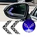 OtpOutopa 2PCS 14-SMD LED Arrow Panel Lights, Auto Parts Concealed LED Marker Clearance Light for Car Rearview Mirror Indicator Turn Signal Sequential Light Bulb Motorcycle Tail Lights (Blue)