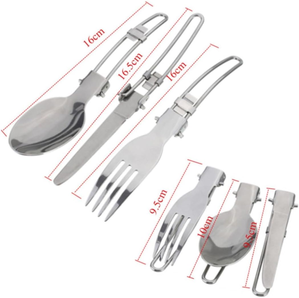 Camping Campfire Utensils, Picnic Cookware Camping Kit Outdoor Cooking Set with Kettle Lightweight Sets for Backpacking Gear