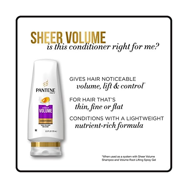 Pantene-Volumizing-Shampoo-and-Sulfate-Free-Conditioner-for-Fine-Hair-Sheer-Volume-254-Fl-Oz-Pack-of-2 Pantene Sheer Volume Shampoo and Conditioner, 25.4 Fl Oz (Pack of 2)