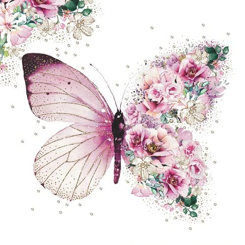 Butterfly Themed Cocktail Napkins Set | Bundle Includes 40 Total Paper Napkins in 2 Pretty Designs