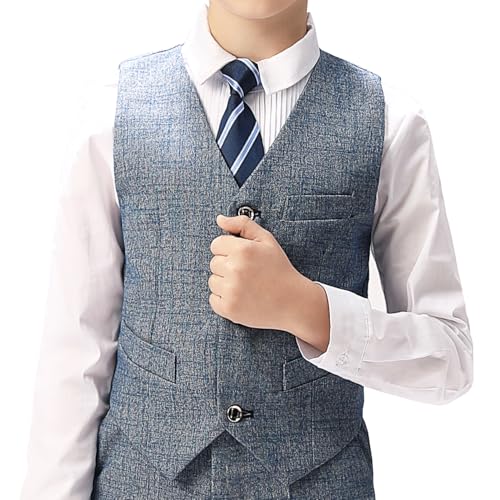 Boys Formal Suit Vest Solid Vest for Toddler Kids Formal Wedding Outfit