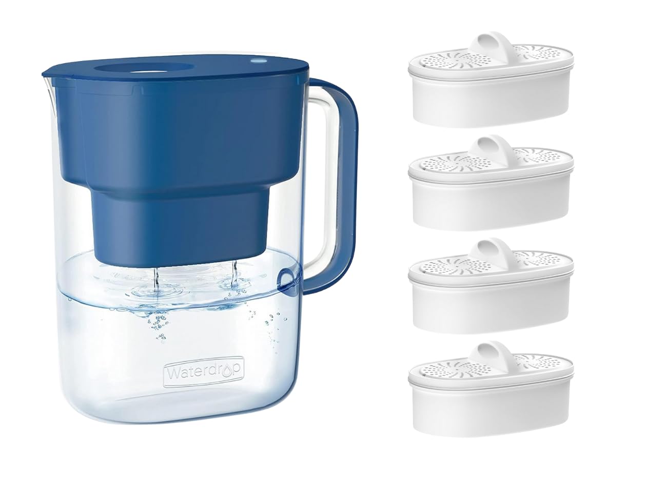 Waterdrop 10-Cup Water Filter Pitcher - 200-Gallon Capacity, NSF Certified, With 1 Filter