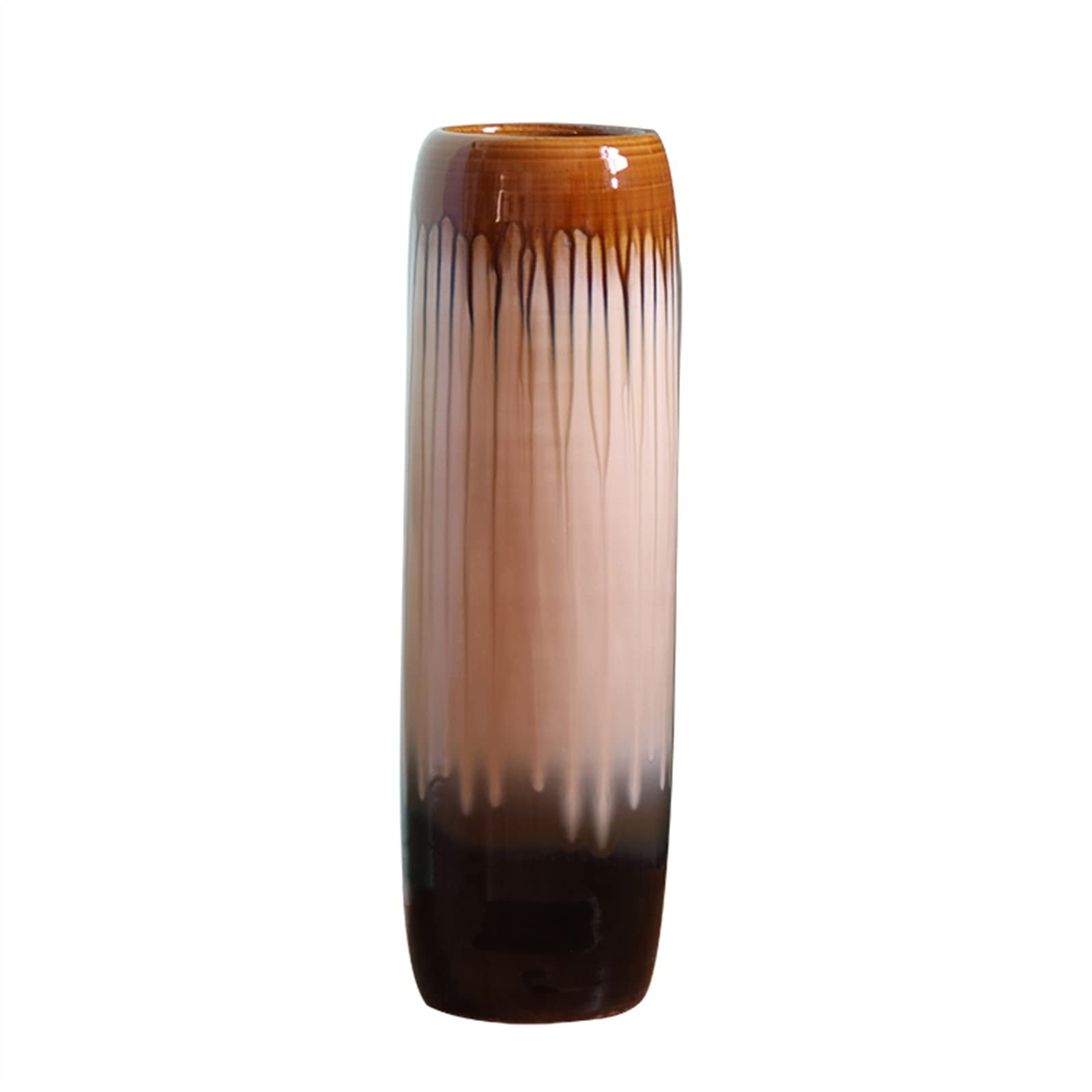 Bzgpmfud One Color Vase Desktop Flower Ceramic Floor Large Living Room Corridor Entrance Decorative Simple Dried Arrangements Vintage(004)