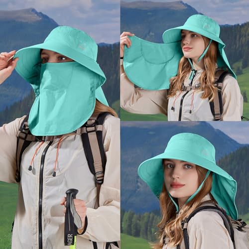Image of Sun Hat for Men Women with Neck Flap,UPF 50+ UV Protection Fishing Hat