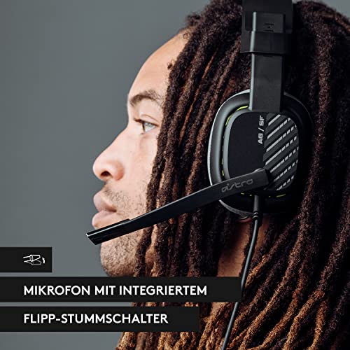 ASTRO A10 Gaming-Headset Gen 2 Kabelgebundenes Headset, Over-Ear-Gaming-Kopfhörer, Leicht & Robust, Flip-to-mute-Mikrofon, 32 mm Treiber, Für PS5, PS4, Nintendo Switch, PC - Schwarz