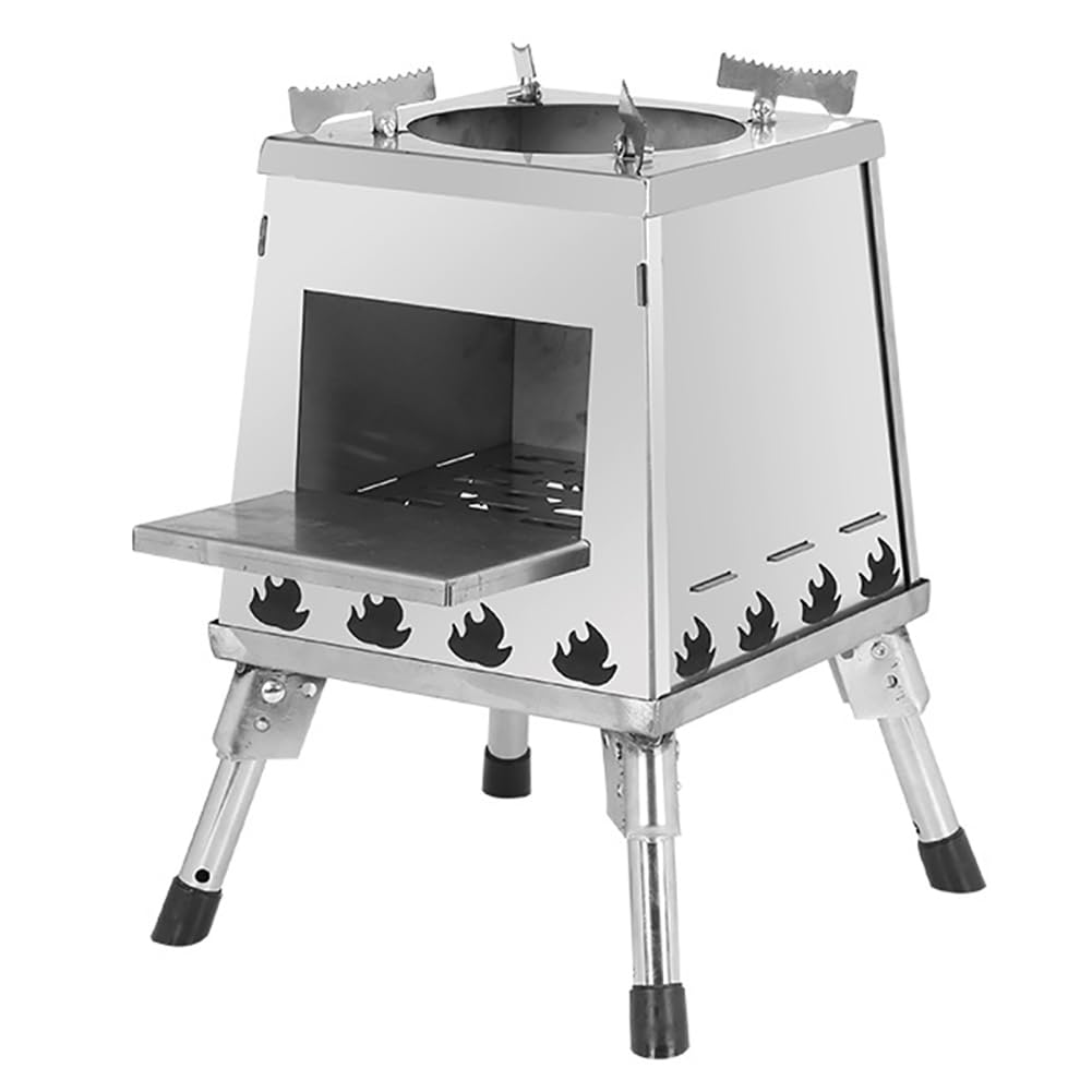 Poêle à bois de camping portable pliant pour cuisine extérieure