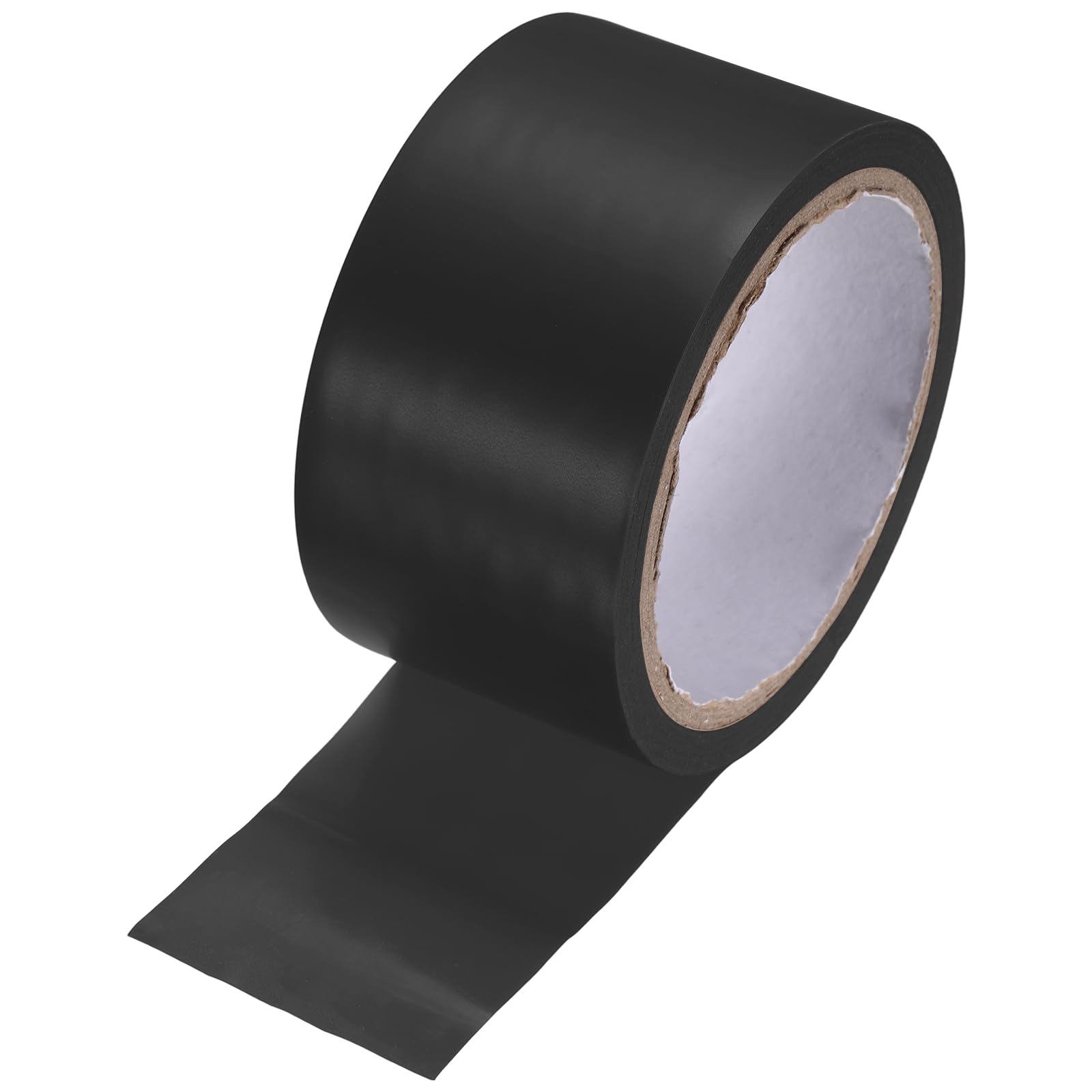sourcing map Vinyl Floor Tape 50mm x 16.5m Non-Abrasive Floor Marking Tape Outdoor Playing Field Marking Equipment for Warehouse Gyms Athletics Restaurants, Black
