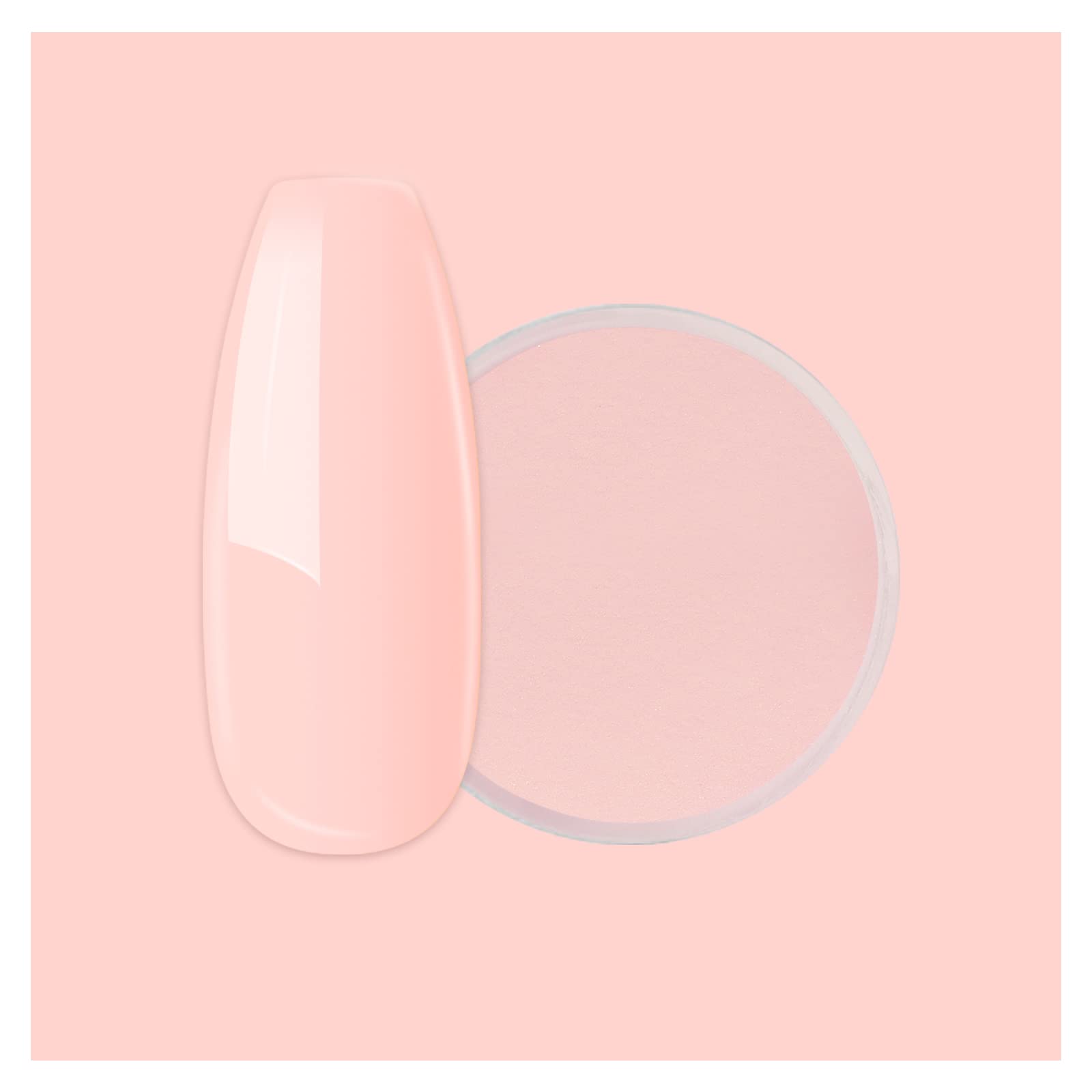 Lofuanna 30g Nude Dip Powder,Polvo de Inmersión para Uñas para el Arte de las Uñas Francesas Starter,Polvo de Inmersión de Calidad Profesional sin Necesidad de Curar con Lámpara de Uñas (004)