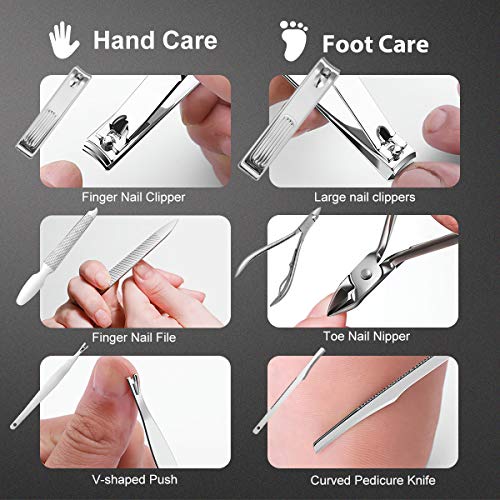 Easkep 16PCS Manicure Set, Pedicure Kit Professional Stainless Steel Tool - Thumbnail 2