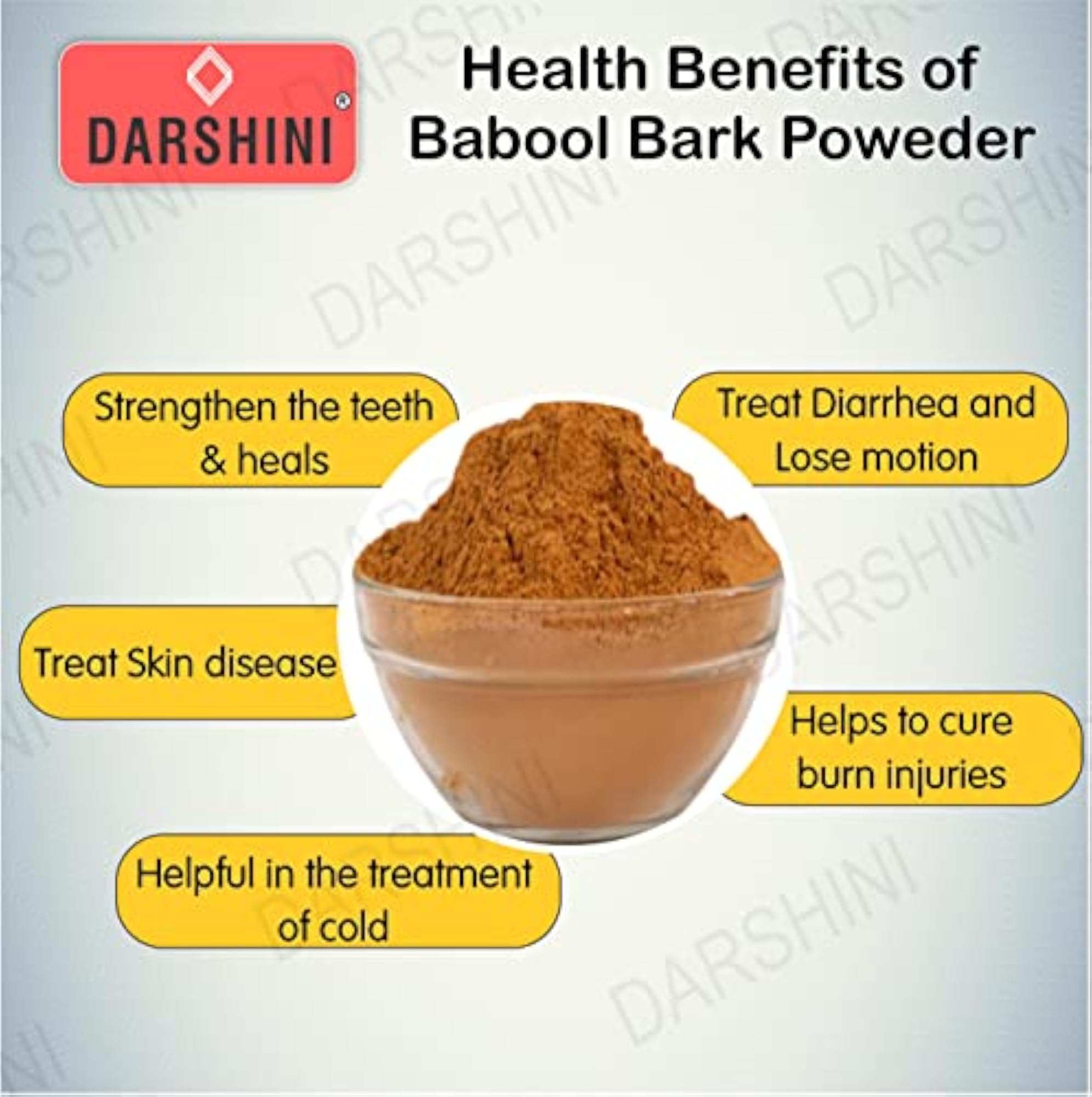Darshini Babool Bark Powder, 200g for Health Benefits