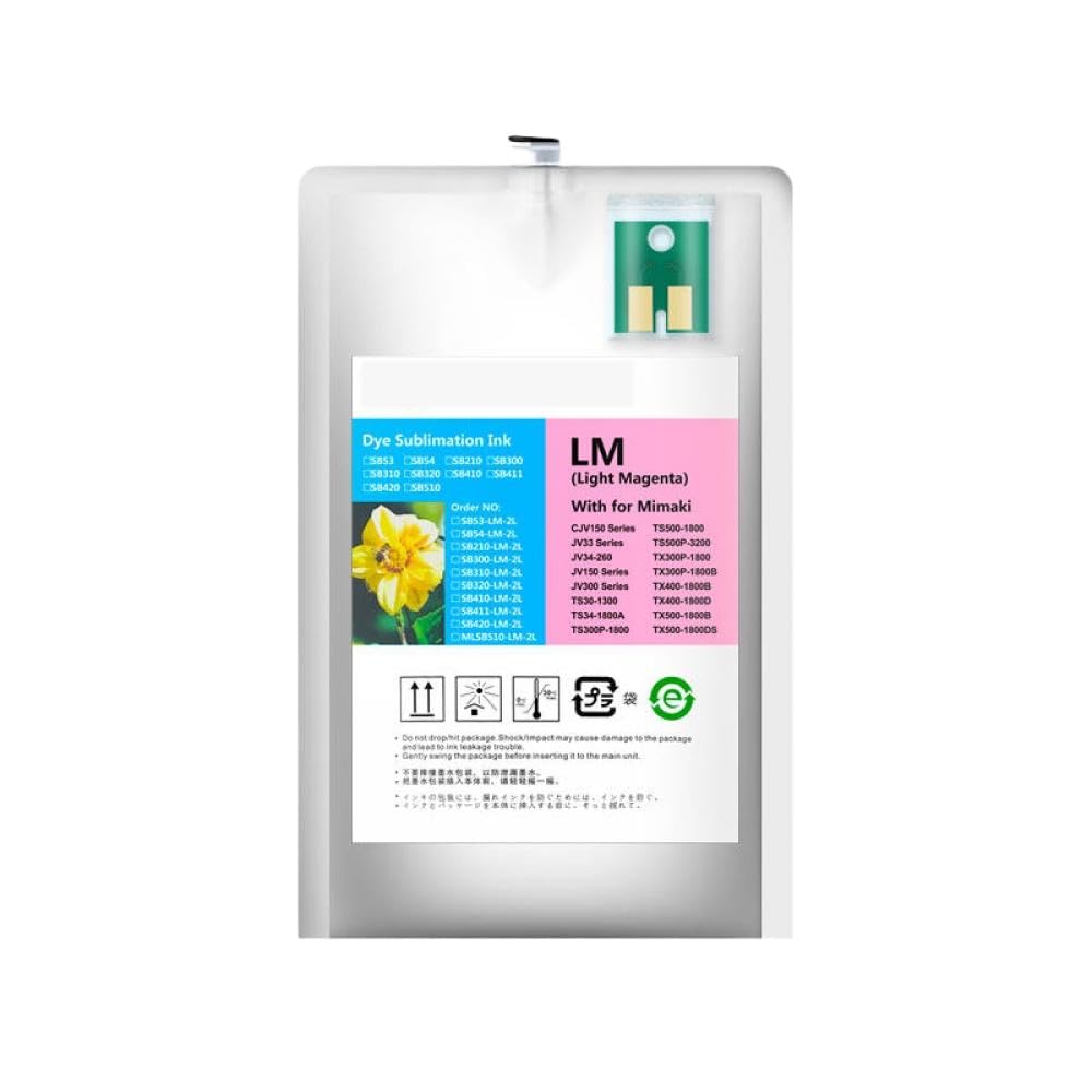 Compatibile con sacchetto di inchiostro a sublimazione da 2000 ml con chip stampante Mimaki TS55-1800 modello SB610(Light Magenta)