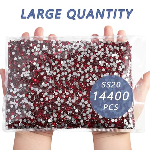 Image of Beadsland Flat Back Crystal Rhinestones Bulk, Siam, SS20, 14400pcs