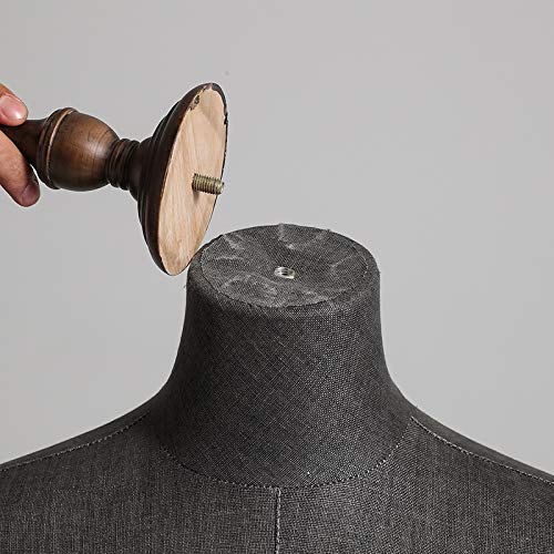 UWYTGF Female Molded Shirt Form Mannequin Torso Body with Adjustable Round Base,Pant Rack and Shoe Display Dummy Detachable,with Arms-Small,Without Arms,S