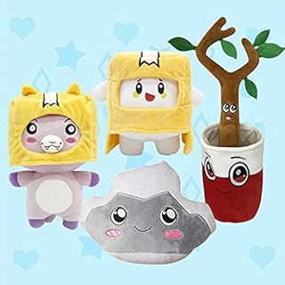 NICEWL 5 Pcs Lanky. Box Plush Foxy and Boxy with Removable Cartoon Robot Soft Toy for Gifts Kids and Fans