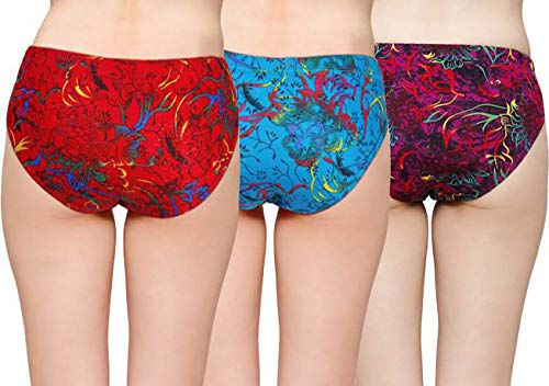 Image of RC. ROYAL CLASS Women's Cotton Printed Bikini Panty (Pack of 3)