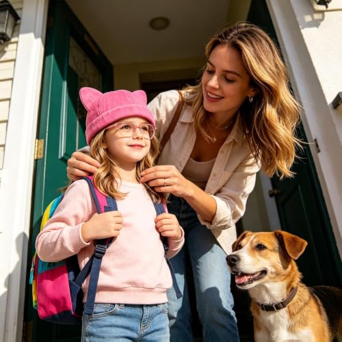 Gorro niño con orejas de animal, gorra ligera sin visera para interior y exterior 2