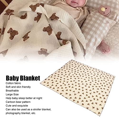 Crib Receiving Blanket Baby Blankets Soft Breathable Foldable Travel Portable Infant Blanket for Nursery Stroller Toddler Bed(Large Size)2