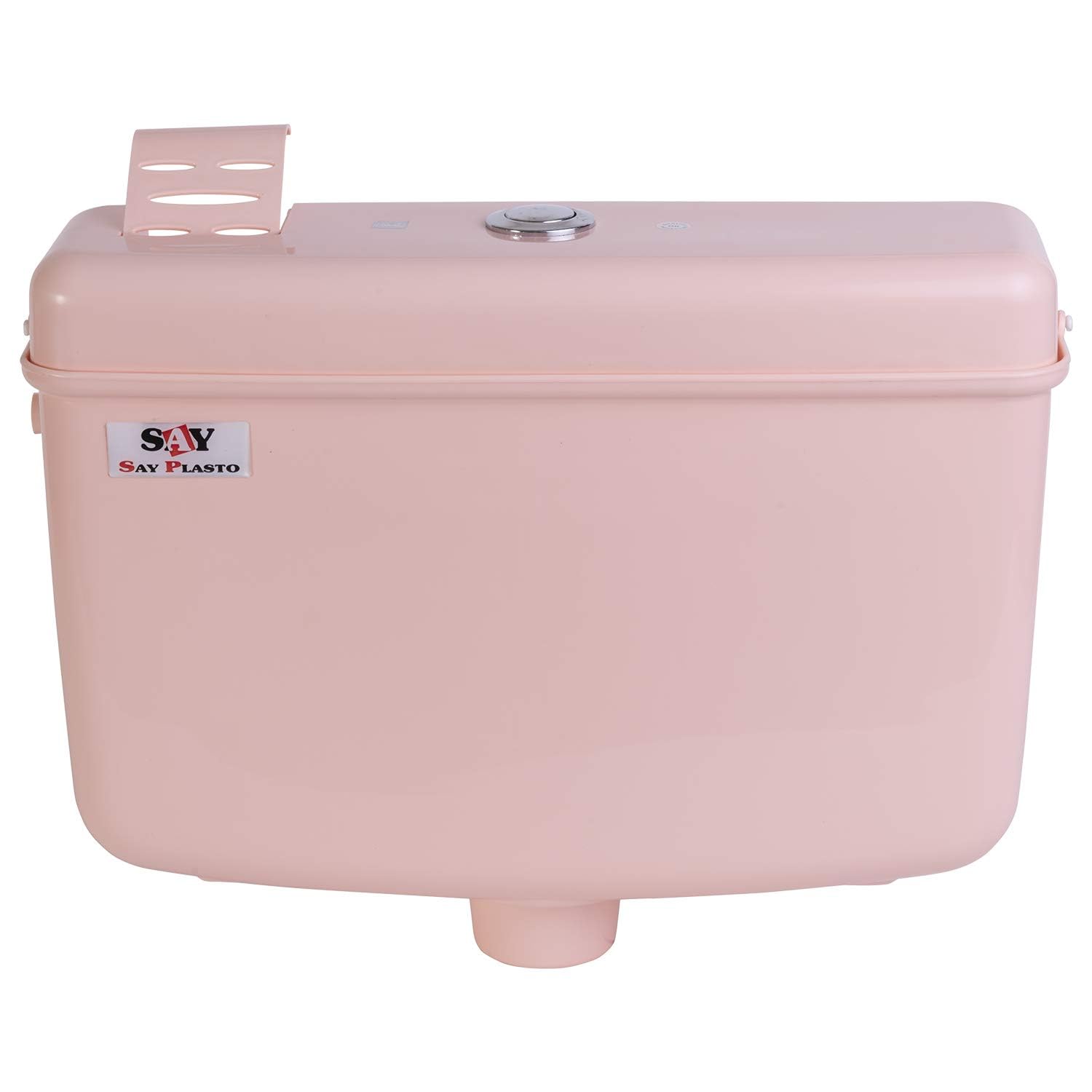 SAY Flushing Cistern, Flush Tank, Center Push 10 LTR Capacity, Air Freshner Pocket, Polypropylene Smart PVC Cistern (Pink)-image-19