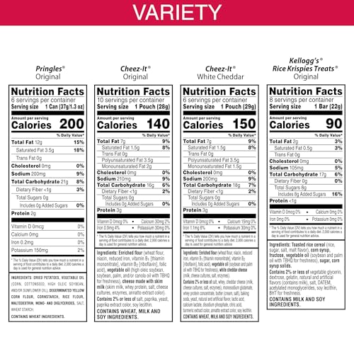 Kellogg's Snacks Mega Variety Pack, Lunch Snacks, 30.1oz Box, 30 Packs - image 2