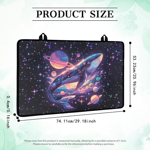 Image of Whale Galaxy Silicone Electric Stove Top Cover Mat 29'' x 21'' Ceramic Stove top Cover, Heat Resistant Glass Cooktop Protector Flat RV Range Stovetop Protector Home Kitchen Decor