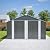 KEIKI 12x20 FT Outdoor Metal Storage Shed Garage with Double Doors, Large Capacity Steel Utility Shed for Vehicle Equipment and Garden Tool Storage, Weather Resistant Backyard Shed